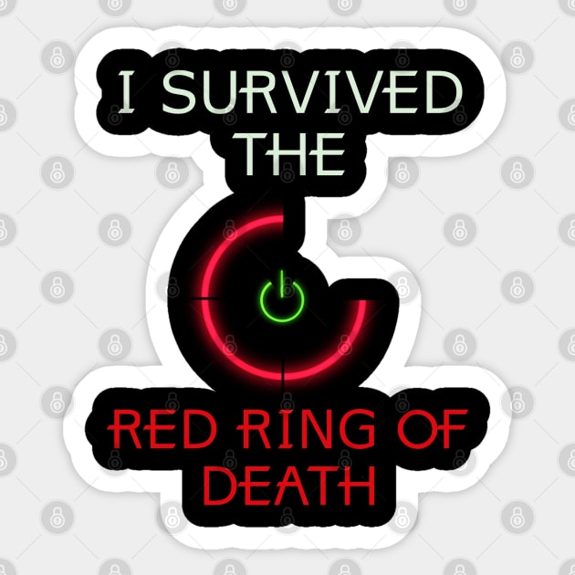 Red Ring Survivor Sticker by joefixit2